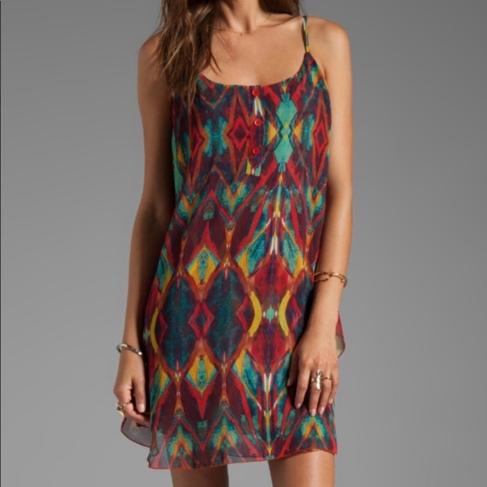 Alice + Olivia Rhi Tiered Tribal Dress